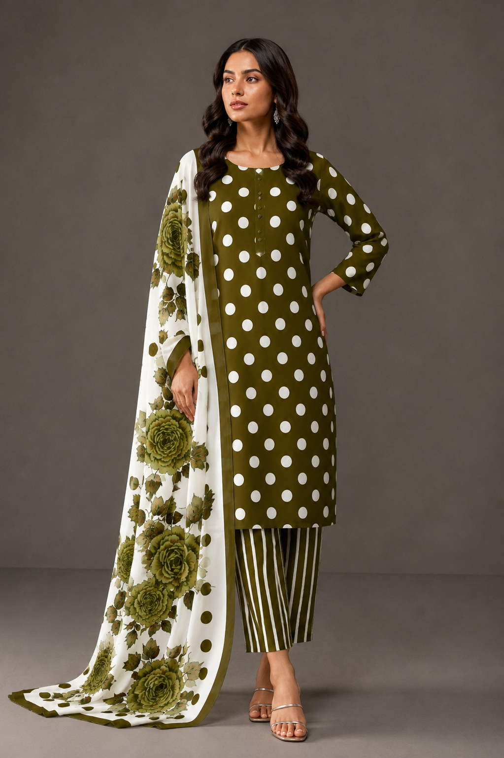 DIgital Printed Shamooz Silk Three piece-Unstitched - Womensposhak
