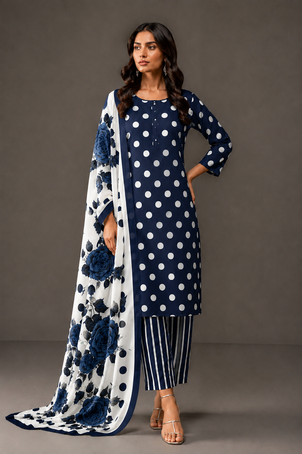 DIgital Printed Shamooz Silk Three piece-Unstitched - Womensposhak