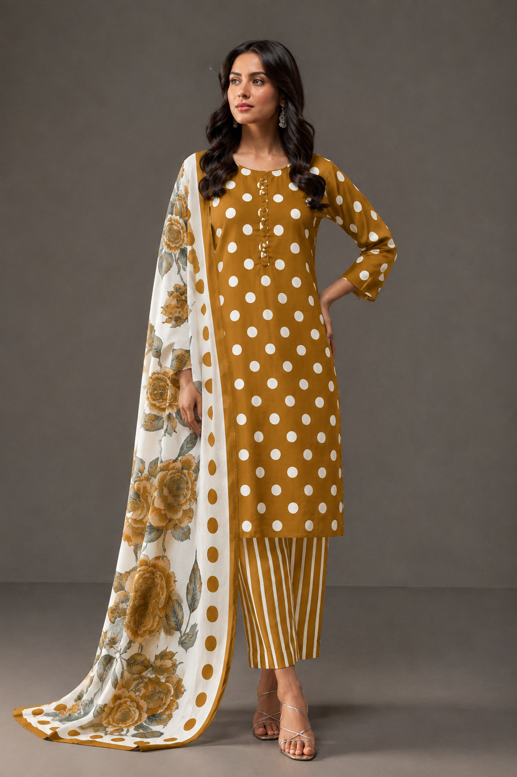 DIgital Printed Shamooz Silk Three piece-Unstitched - Womensposhak