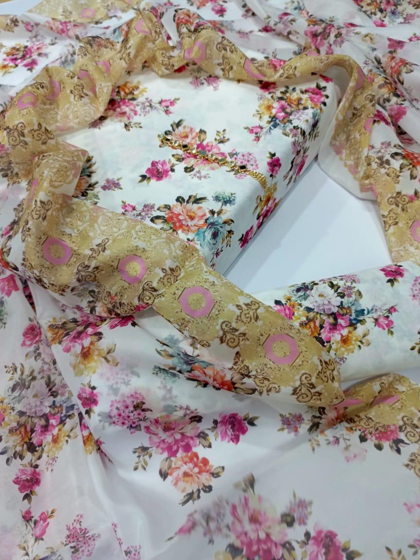 Digital Printed Swiss Lawn 2 Piece-Unstitched