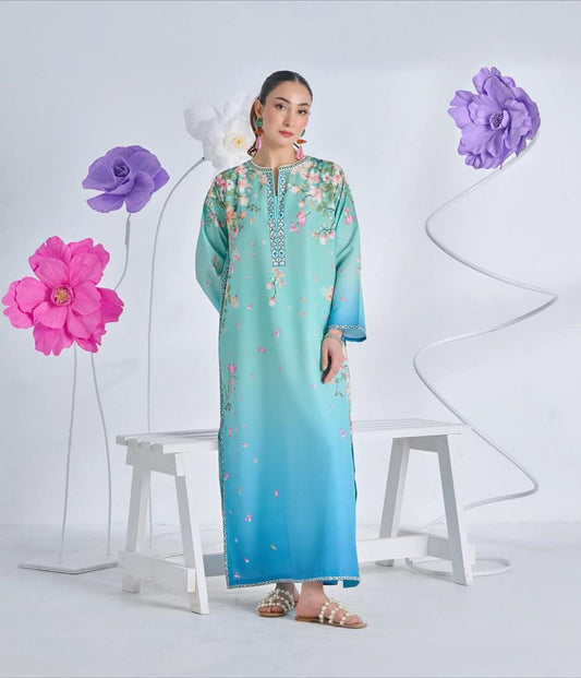 DIgital Printed Shamooz Silk Three piece-Unstitched - Womensposhak
