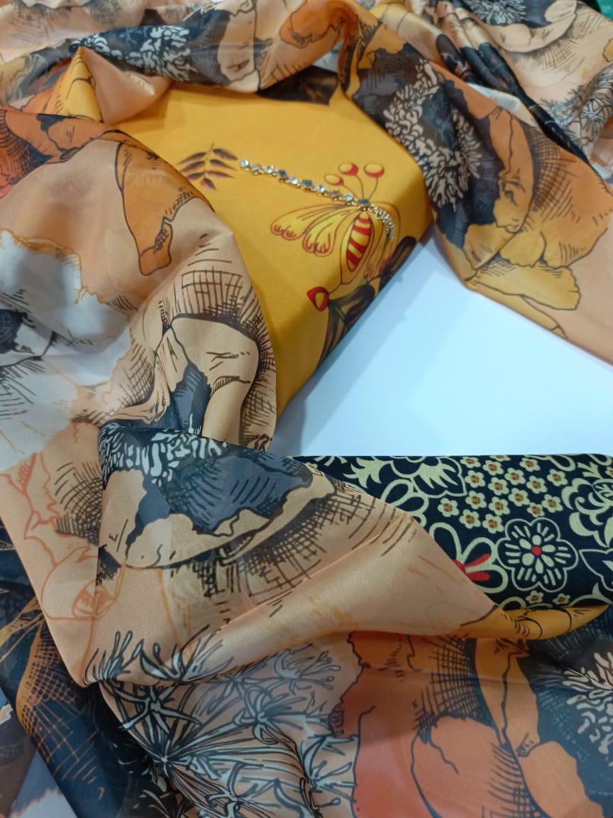 Digital Printed Swiss Lawn 2 Piece-Unstitched