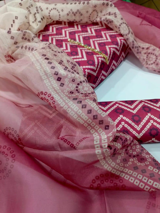 Digital Printed Swiss Lawn 3 Piece-Unstitched - Womensposhak