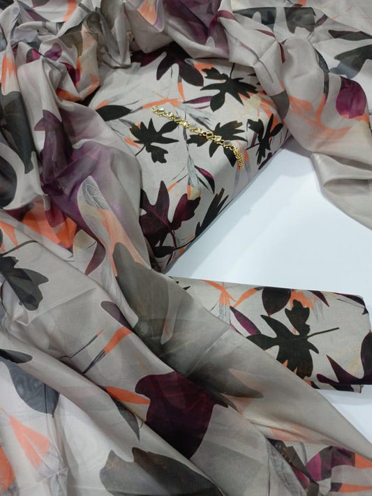 Digital Printed Swiss Lawn 3 Piece-Unstitched - Womensposhak