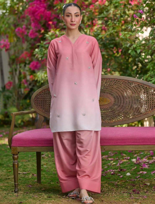 DIgital Printed Shamooz Silk Three piece-Unstitched - Womensposhak