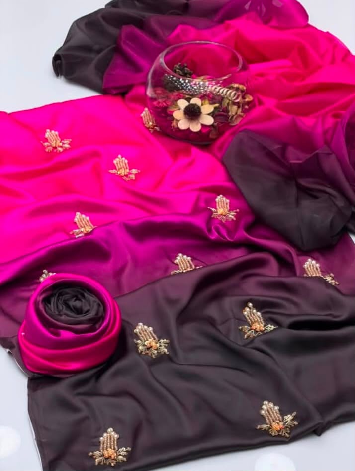 Premium Silk 3 Piece Unstitched Hand Embroidered Suit